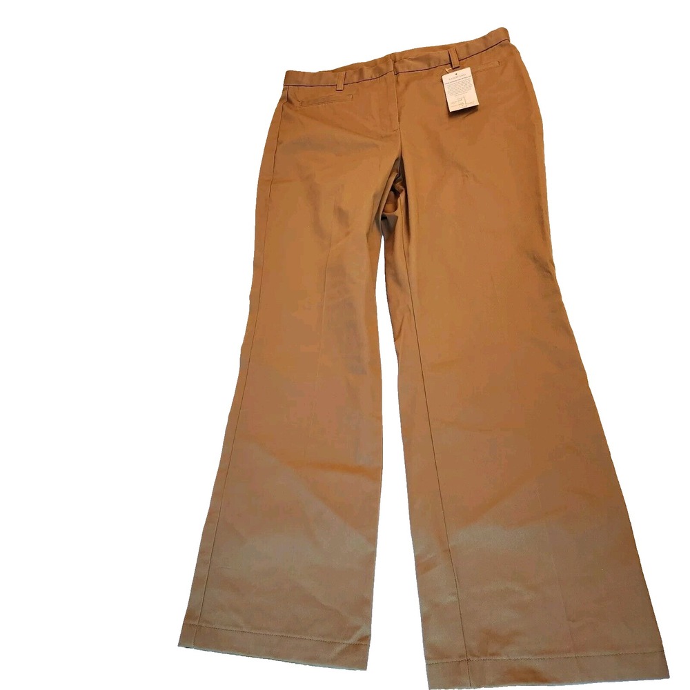 Lands' End Women's Straight Leg Pants in Camel/Tan